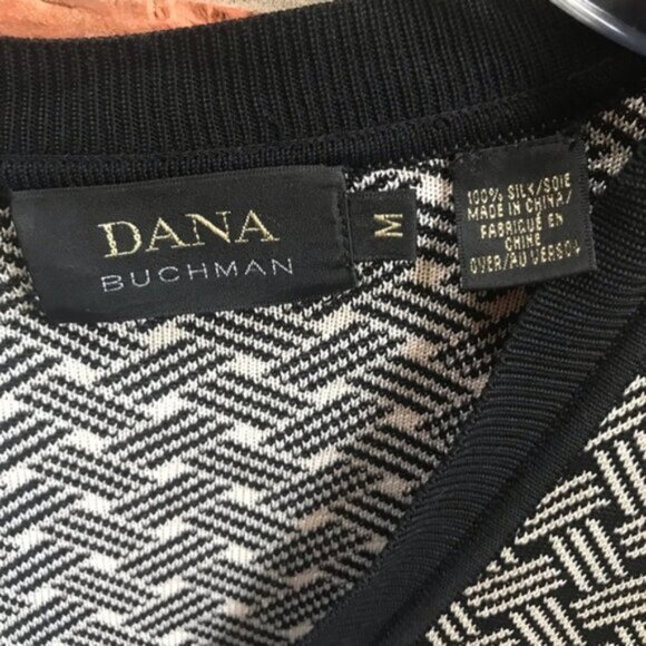 Dana Bachman Vintage Silk Knit Cardigan Sweater Jacket Pockets Buttons Preppy M - Picture 7 of 16